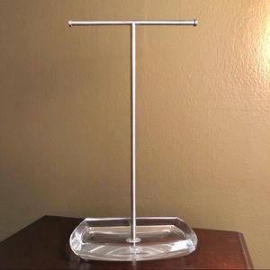 Silver & Acrylic Jewelry Stand Organizer